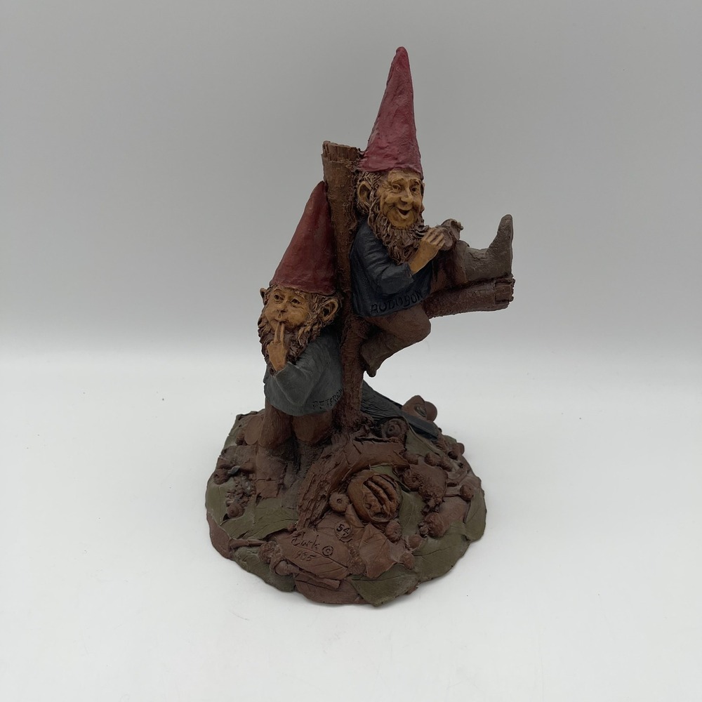 Tom Clark Gnomes Audubon & Peterson Cairn Studio Figurine 1985 COA Ed 54